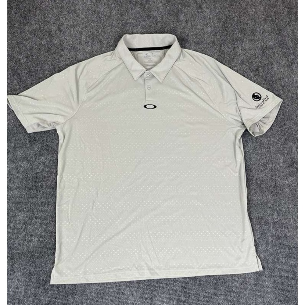 Oakley‎ Shirt Mens Extra Large Gray Regular Fit Gainey Ranch Golf Club Icon Polo